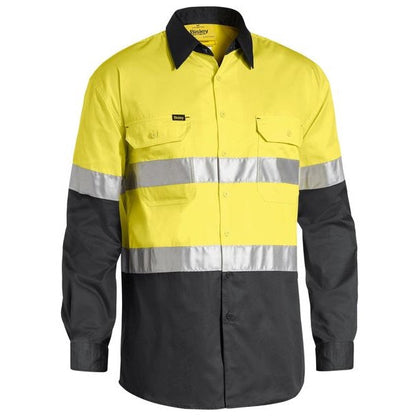 Bisley BS6696T Mens Taped Cool L/S HiVis Shirt