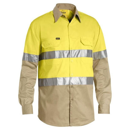 Bisley BS6696T Mens Taped Cool L/S HiVis Shirt