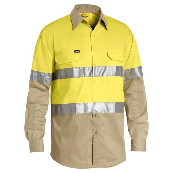 Bisley BS6696T Mens Taped Cool L/S HiVis Shirt