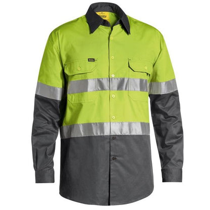 Bisley BS6696T Mens Taped Cool L/S HiVis Shirt