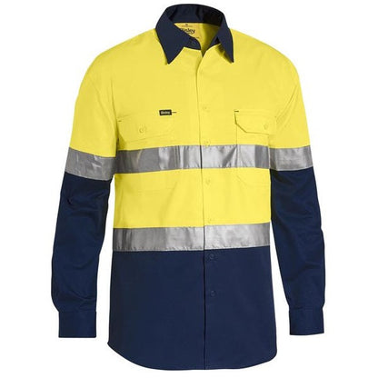 Bisley BS6696T Mens Taped Cool L/S HiVis Shirt