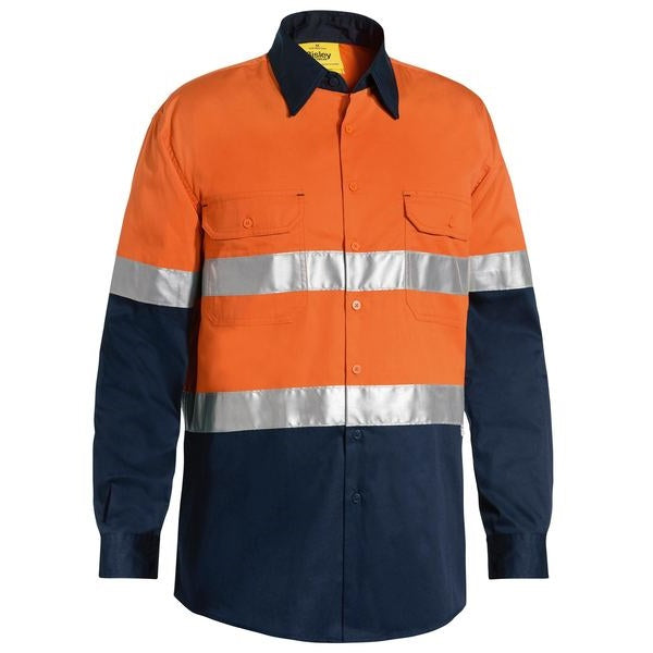 Bisley BS6696T Mens Taped Cool L/S HiVis Shirt