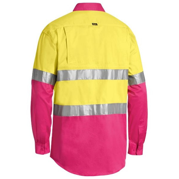 Bisley BS6696T Mens Taped Cool L/S HiVis Shirt