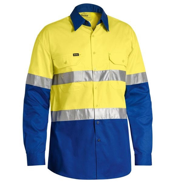 Bisley BS6696T Mens Taped Cool L/S HiVis Shirt