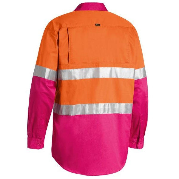 Bisley BS6696T Mens Taped Cool L/S HiVis Shirt