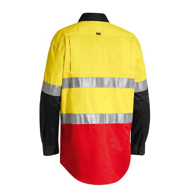 Bisley BS6697T 3M Taped HiVis Cool Lightweight Three Tone L/S Shirt