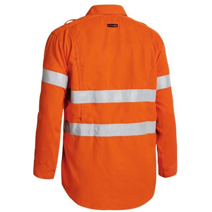 Bisley BS8081T Tencate Tecasafe Plus 700 Taped HiVis FR Vented Long Sleeve Shirt