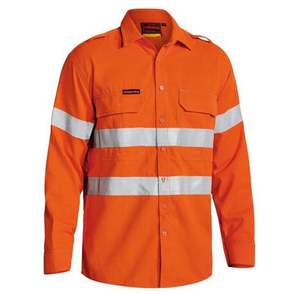 Bisley BS8081T Tencate Tecasafe Plus 700 Taped HiVis FR Vented Long Sleeve Shirt