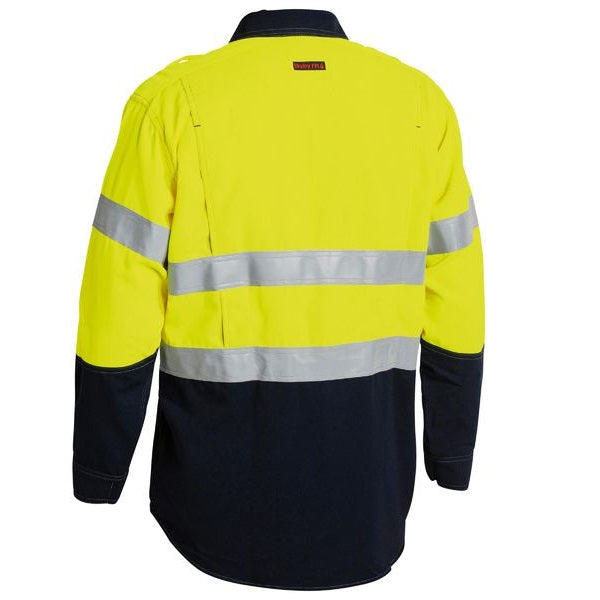 Bisley BS8082T Tencate Tecasafe® Plus 700 Taped Two Tone HiVis FR Vented L/S Shirt