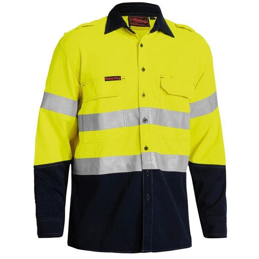 Bisley BS8082T Tencate Tecasafe® Plus 700 Taped Two Tone HiVis FR Vented L/S Shirt