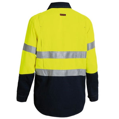 Bisley BS8098T Tencate Tecasafe® Plus 580 Taped Two Tone Hi Vis Lightweight FR Vented L/S Shirt