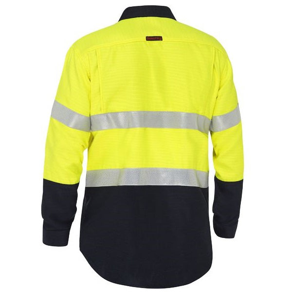 Bisley BS8338T Apex 160 Taped Hi Vis FR Ripstop Vented Shirt
