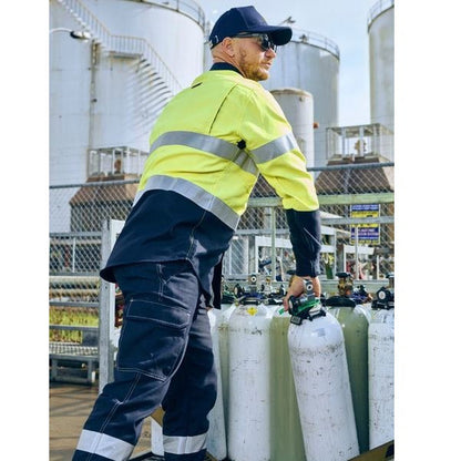 Bisley BS8338T Apex 160 Taped Hi Vis FR Ripstop Vented Shirt