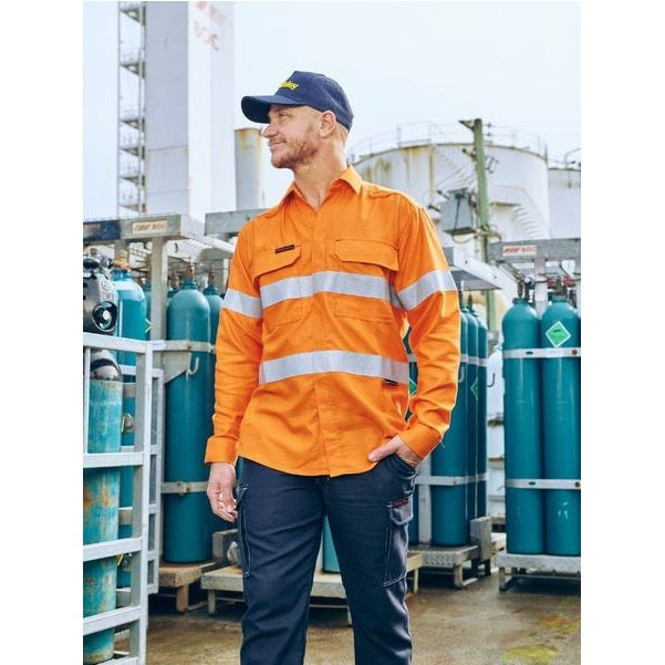 Bisley BS8339T Apex 160 Taped Hi Vis FR Ripstop Vented Shirt