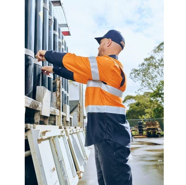 Bisley BS8438T Apex 185 Taped Hi Vis FR Ripstop Vented Shirt