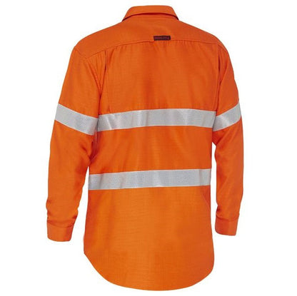 Bisley BS8439T Apex 185 Taped Hi Vis FR Ripstop Vented Shirt