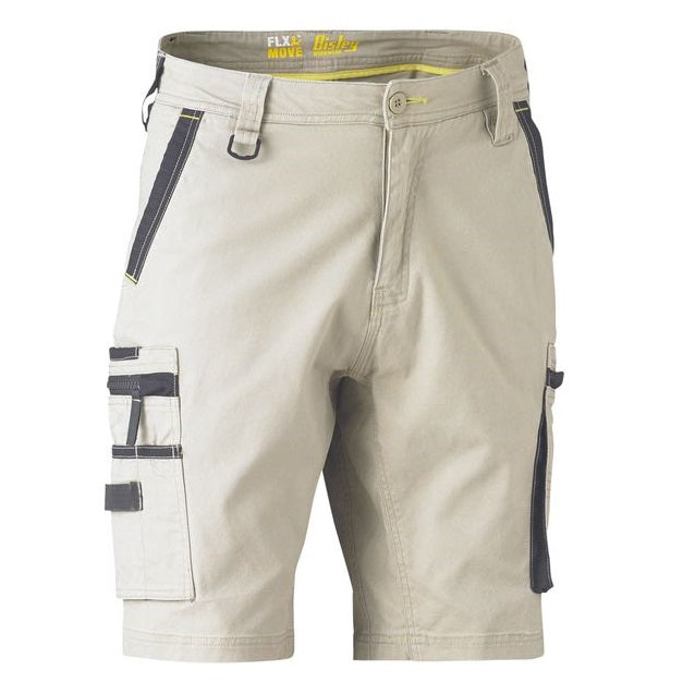 Bisley BSHC1330 Flex&Move™ Stretch Utility Zip Cargo Shorts