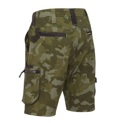 Bisley BSHC1337 Flex and Move Stretch Canvas Camo Cargo Short - Limited Edition