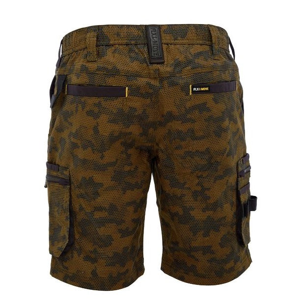 Bisley BSHC1337 Flex and Move Stretch Canvas Camo Cargo Short - Limited Edition