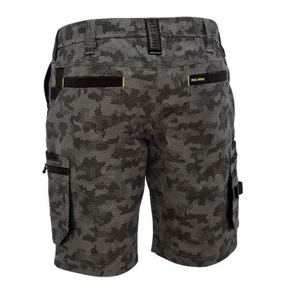 Bisley BSHC1337 Flex and Move Stretch Canvas Camo Cargo Short - Limited Edition