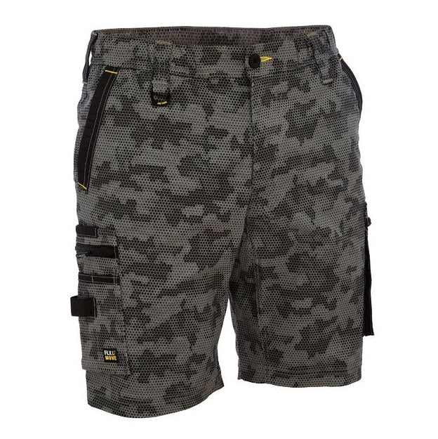 Bisley BSHC1337 Flex and Move Stretch Canvas Camo Cargo Short - Limited Edition