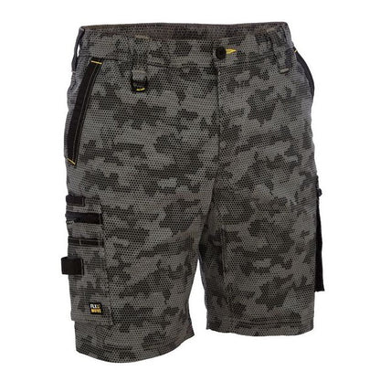 Bisley BSHC1337 Flex and Move Stretch Canvas Camo Cargo Short - Limited Edition
