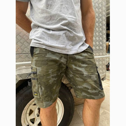 Bisley BSHC1337 Flex and Move Stretch Canvas Camo Cargo Short - Limited Edition