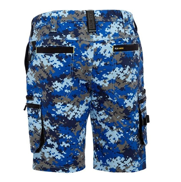 Bisley BSHC1337 Flex and Move Stretch Canvas Camo Cargo Short - Limited Edition