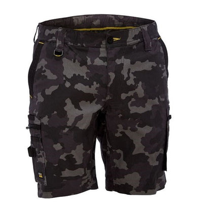 Bisley BSHC1337 Flex and Move Stretch Canvas Camo Cargo Short - Limited Edition