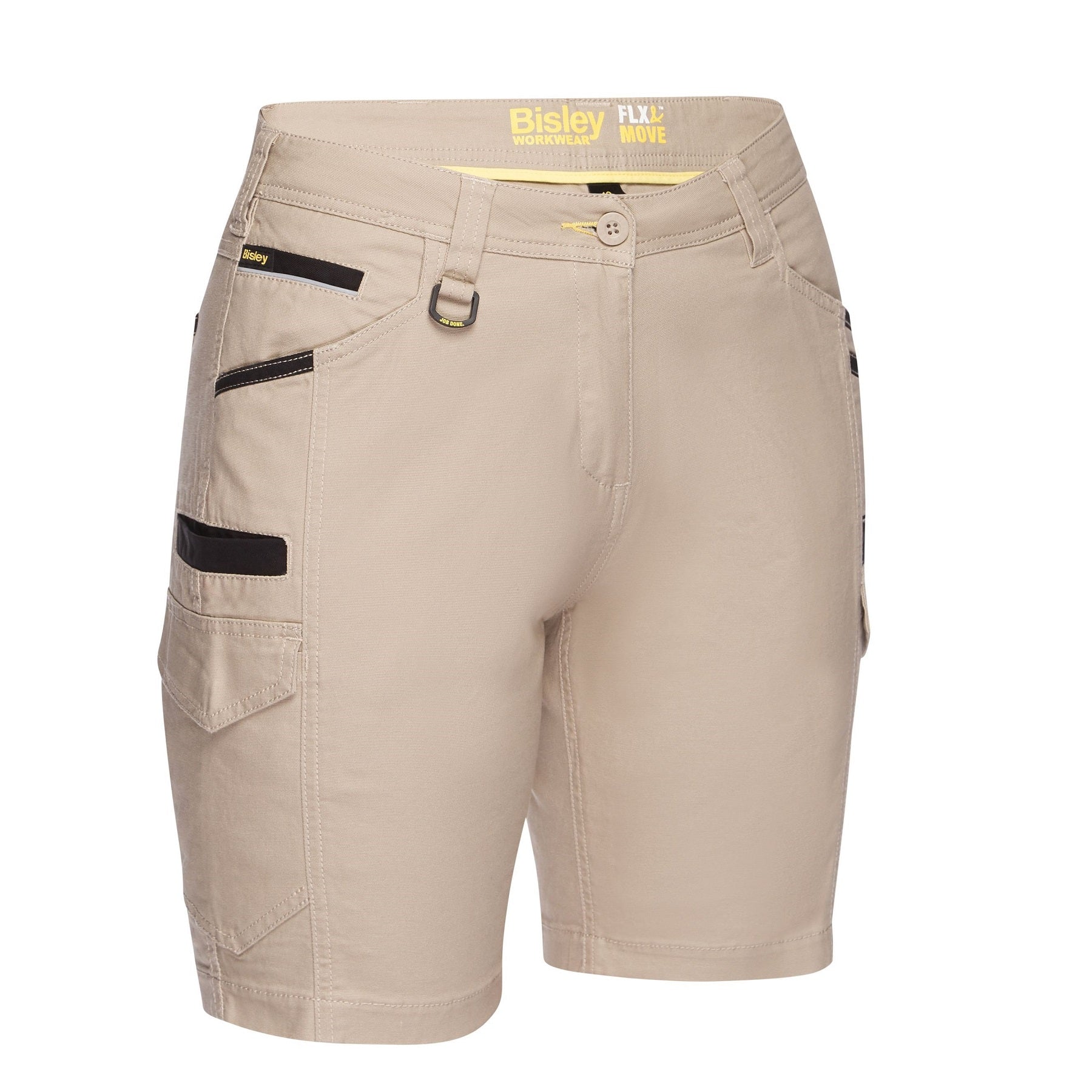 Bisley Stone BSHL1044 Women's Flex&Move Cargo Work Shorts - Front view