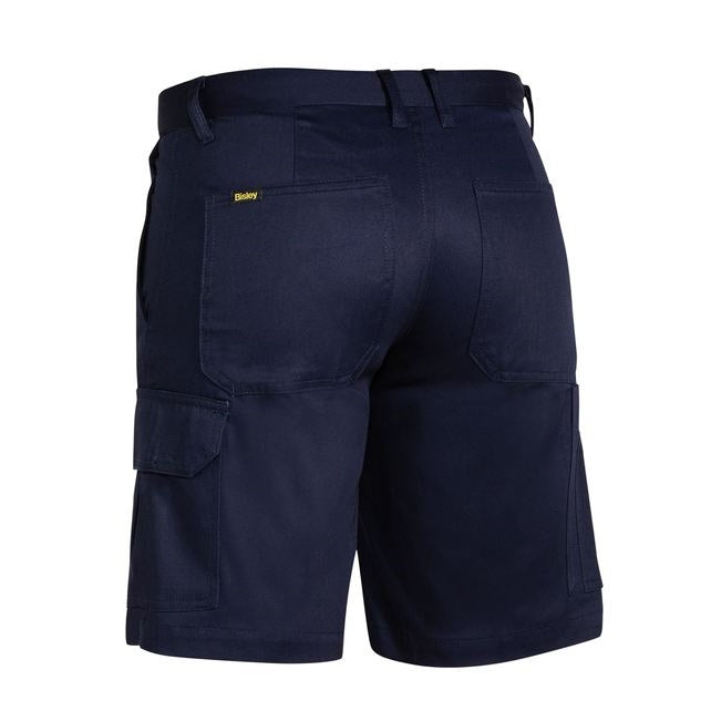 Bisley BSHL1999 Womens Navy Drill Lightweight Cargo Shorts -Back view