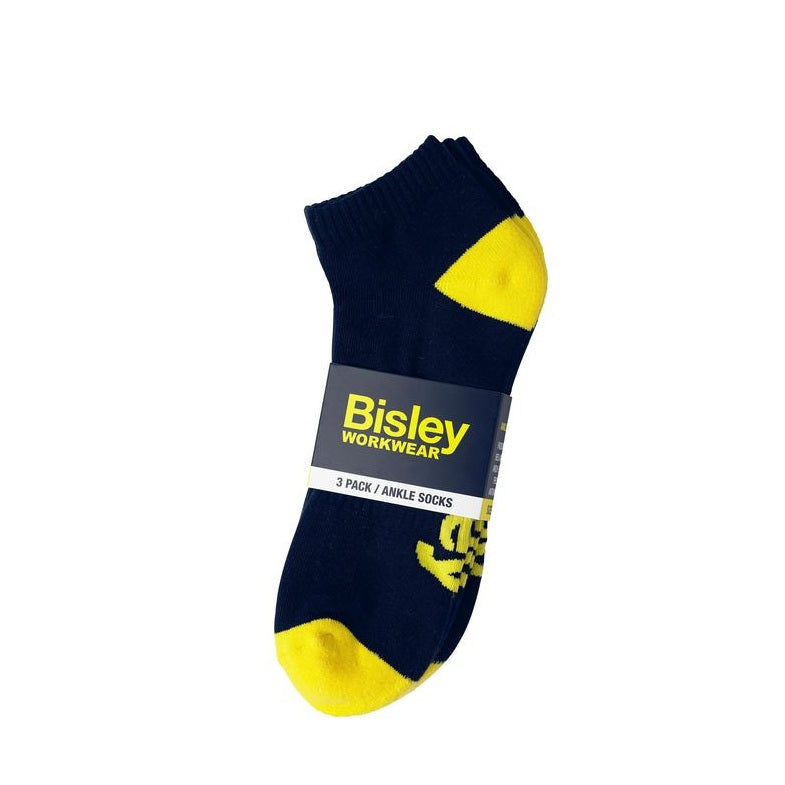 Bisley BSX7215 Ankle Cotton Socks 3 Pack