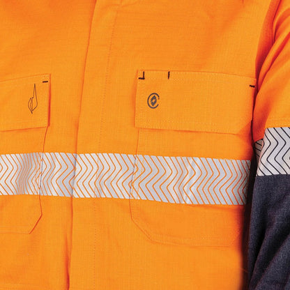 Bool BW2595T1 Regular Weight PPE2 Two Tone FR Shirt With Segmented FR Reflective Tape