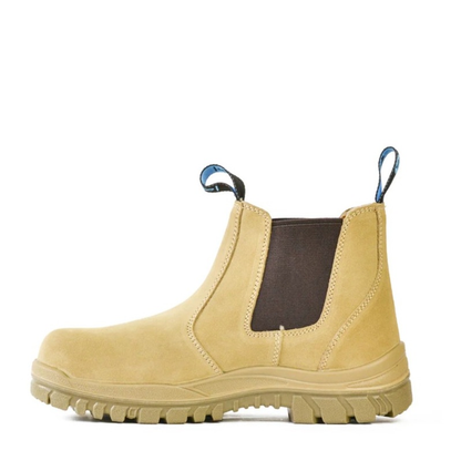 Alternative side view, sand suede, unised, Bata 703-80514 Mercury Safety Slip-On industrial Boots