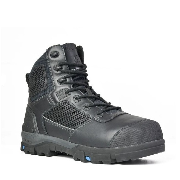 Bata 804-66031 Avenger Black, mens, front angle view, Water-resistant, metatarsal impact protection