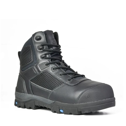 Bata 804-66031 Avenger Black, mens, front angle view, Water-resistant, metatarsal impact protection