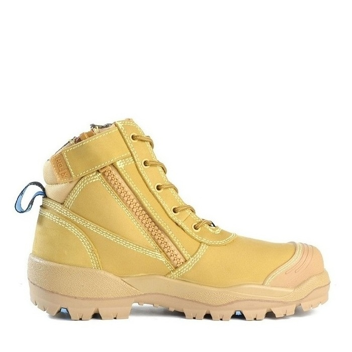 Mens Wheat Nubuck Leather, Bata 804-88008 Horizon Ultra Zip Safety Boots with steel toe