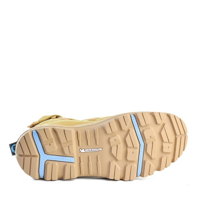 Beige sole view, Heat, fuel and oil resistant outsole, Bata 804-88008 Horizon Ultra Zip Safety boots