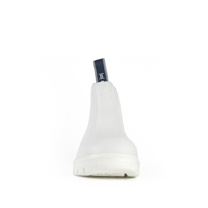 Bata 805-11514 Hercules Safety Boots, white, mens front view, Easy clean, PU comfort footbed, front view