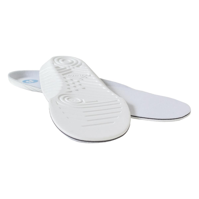 Bata 890-20000 Comfort Insole, White/ grey, built in arch support, front detail view