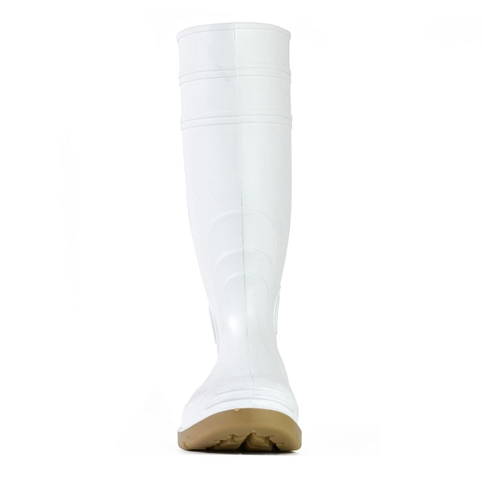 Bata 892-10095 Jobmaster II 400 Safety Boots, white, tall safety toe industrial gumboot, front view