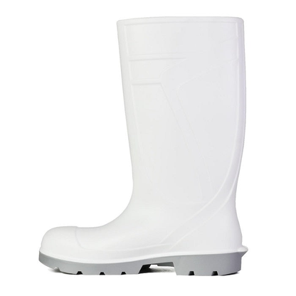 Bata 892-11021 Jobmaster PU 400 Safety Gumboots, white, lightweight construction, cushioned sole, front right side view
