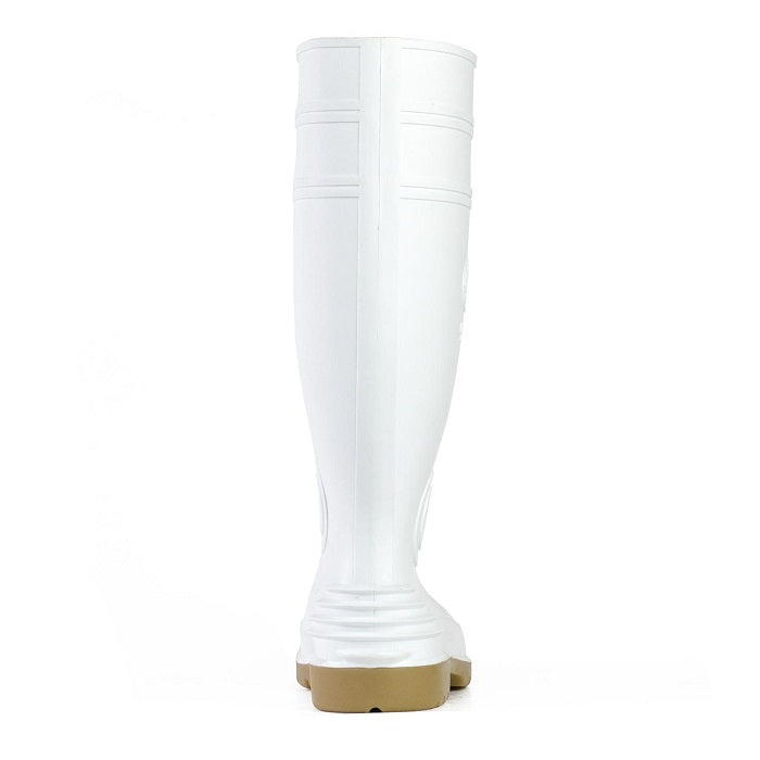White, Bata 892-13180 Jobmaster II 400 Non Safety Boots, rear view