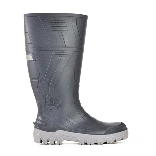 Dark grey, steel toe, Bata 892-22292 Jobmaster III Grey 400 Safety Gumboot, side view
