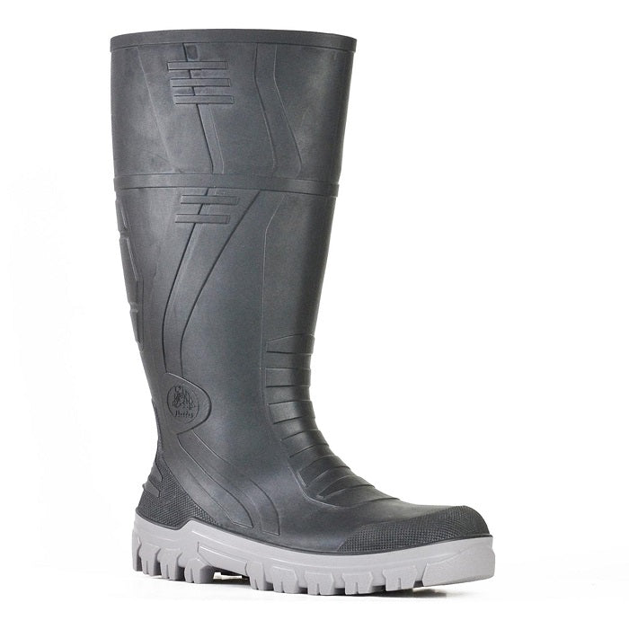 Black front angle view, Bata 892-62290 Jobmaster III 400 Safety Gumboot, Fuel resistant, waterproof