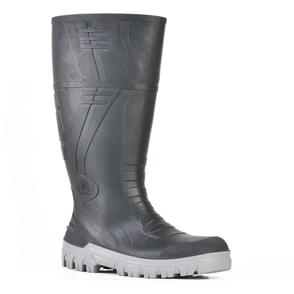 Black front angle view, Bata 892-62290 Jobmaster III 400 Safety Gumboot, Fuel resistant, waterproof