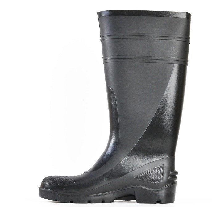 Black, industrial gumboot, Fuel, oil and acid resistance, Bata 892-66380 Utility 400 Non Safety Boots, side view