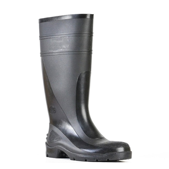 Bata 892-66380 Utility 400 Non Safety Boots, black, slip resistant safety rating, waterproof, front angle view