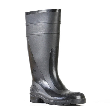 Bata 892-66380 Utility 400 Non Safety Boots, black, slip resistant safety rating, waterproof, front angle view