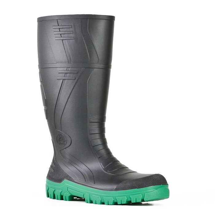 Bata 892-67280 Jobmaster III 400 Non Safety GumBoots, black, side view, oil and acid resistant